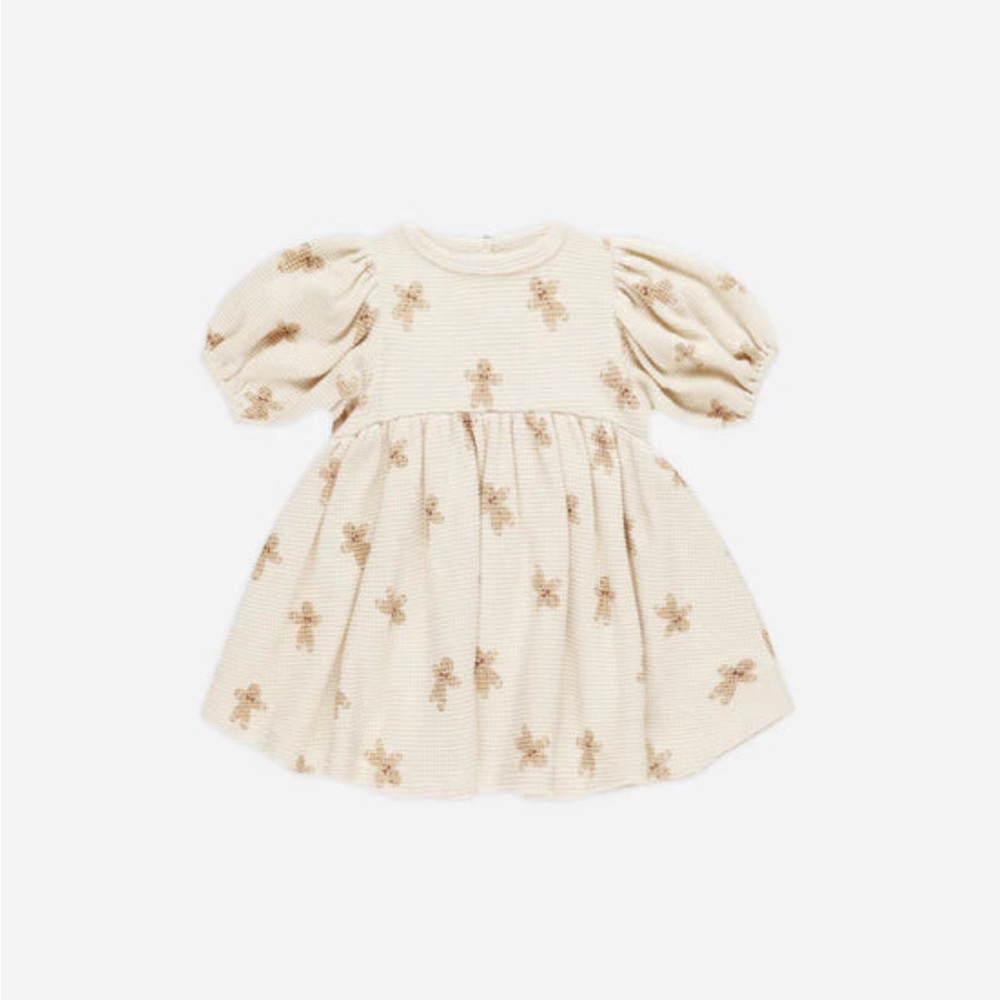 Quincy Mae Organic Cotton Waffle Babydoll Dress with bloomers